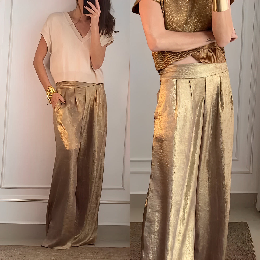 Bailee - Pantalon élégant à jambes larges