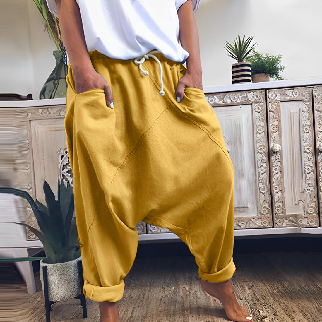 Dionne - Pantalon décontracté et élastique pour femme