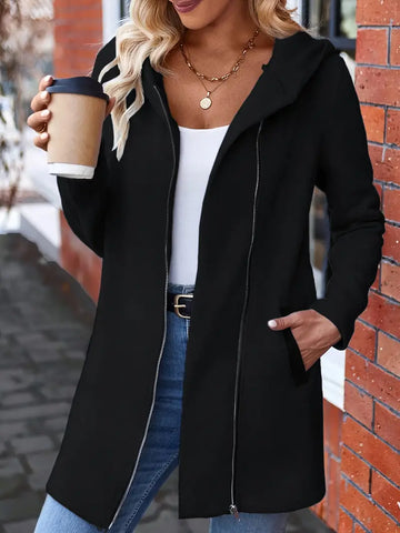 Jasmin - Veste essentielle avec capuche, fermeture éclair et poches douillettes