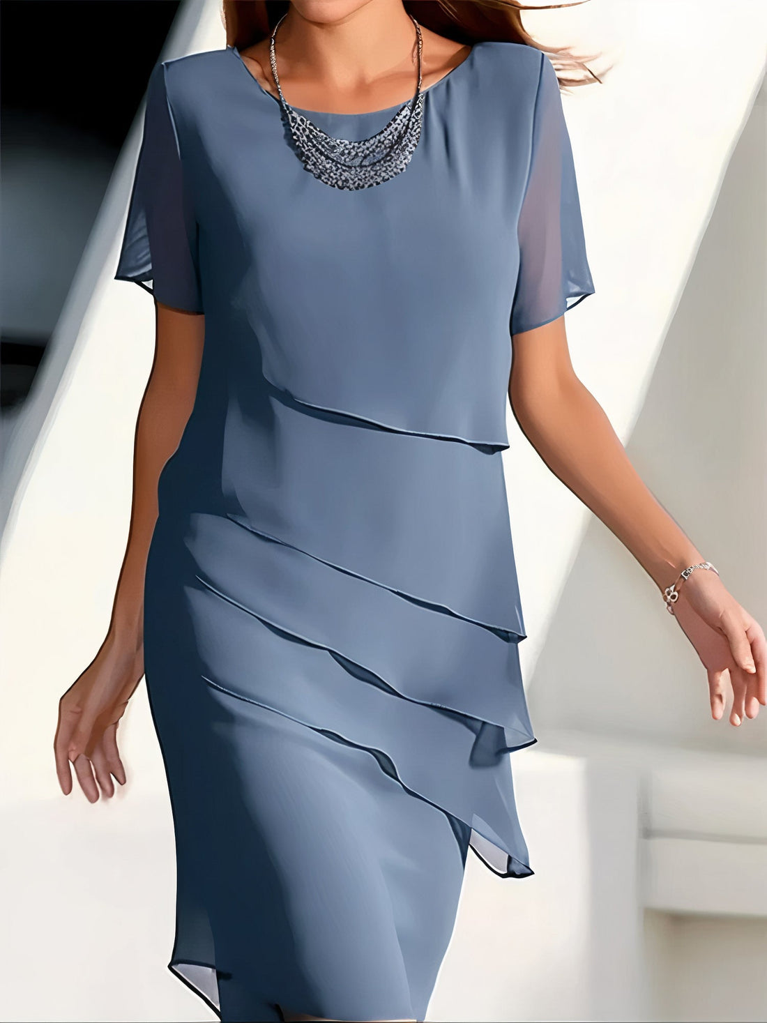 Bernadette - Robe en chiffon plissée