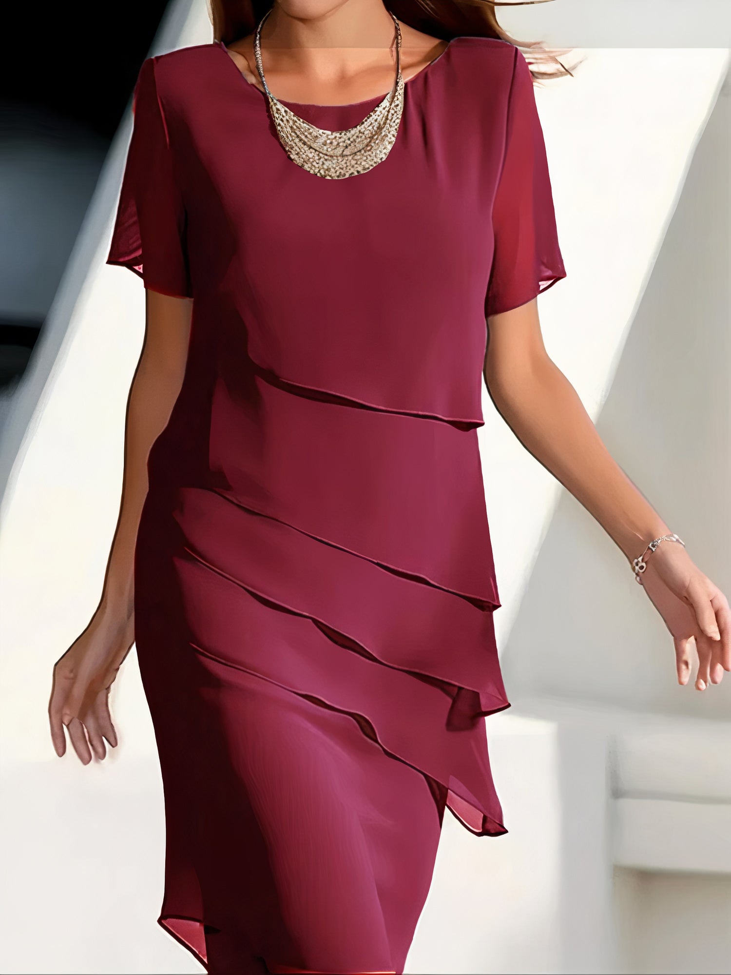 Bernadette - Robe en chiffon plissée