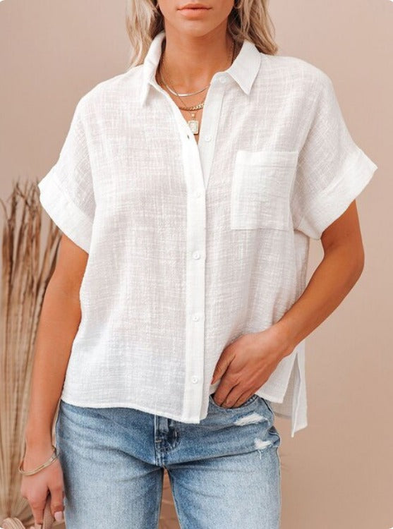 Janice - Blouse légère en coton et lin